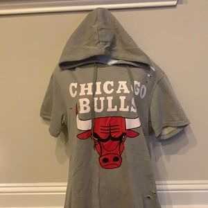NBA Chicago Bulls cut out hoodie